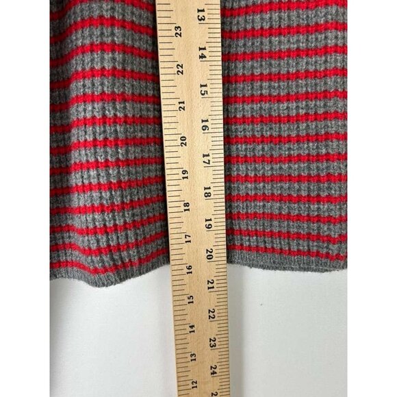 Madewell Women's Small 100% Merino Wool Waffle Knit Turtleneck Striped - Picture 5 of 13